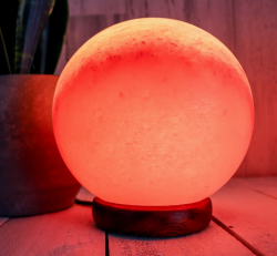 3003 Crafted Himalayan Salt Lamp, Globe Medium (7")