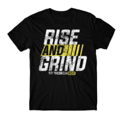 Rise and Grind Black Tee (Unisex)