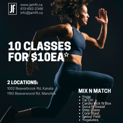 10 CLASSES FOR $10 EACH