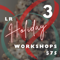 3 HOLIDAY WORKSHOPS $75