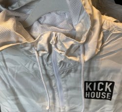 Crop Windbreaker/White