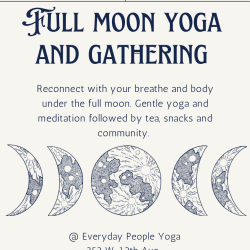 Zoom Full Moon Gentle Flow Yoga and Gathering Sliding Scale Option, $10-$20