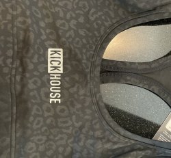 Sports Bra Embossed Leopard Notch