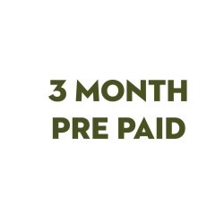 3 Month Pre-Paid Membership