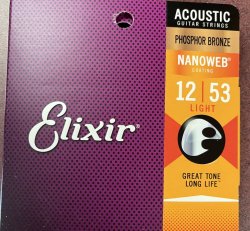 Elixir Acoustic Guitar Strings LIGHT 12-53