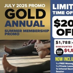 July Promotion Gold Unlimited Class Annual Membership $200 Off