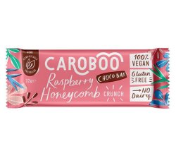 Caroboo Chocolate Bar with Raspberry & Honeycomb Crunch - 32g