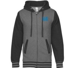 (25,000 points) EXTRA SMALL Gunmetal Heather/Charcoal - LCHC Varsity Full-Zip Hoodie