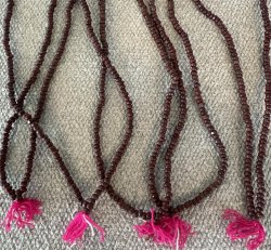 INDIA : wood bead necklaces (various colors)