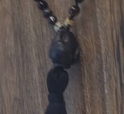Black Tassel Mala Necklace
