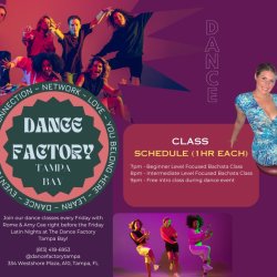 Friday Bachata Classes w/Amy & Rome at The Dance Factory Tampa Bay - 1 Class + Event