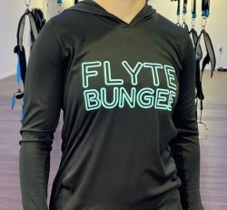 Hooded black and mint tee