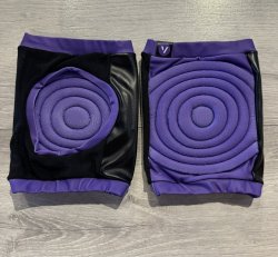 Purple and Black Solid Open Back Knee Pads