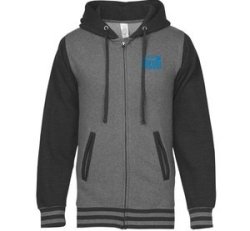 (25,000 points) MEDIUM Gunmetal Heather/Charcoal - LCHC Varsity Full-Zip Hoodie