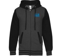 (25,000 points) MEDIUM Charcoal Heather/Black - LCHC Varsity Full-Zip Hoodie