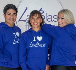 Purple I Love LaBlast logo Hoodie