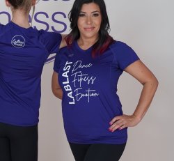Purple V Neck Ladies Tee