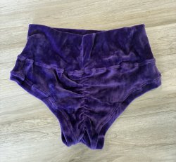 Pole Shorts - Velvet High Waist