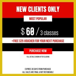 3 Classes NEW CLIENTS