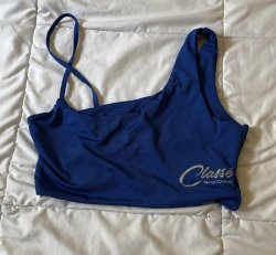Woman's Crop top one shoulder - Blue