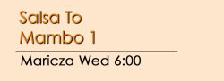 Mambo - Salsa To Mambo 1 - Wed @ 6:00