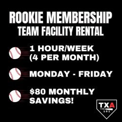Rookie Membership - Team Facility Rental Weekday (M-F)