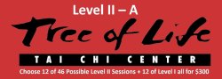 Level II-A Tai Chi Level I &  II - ONCE a Week -2025 FALL