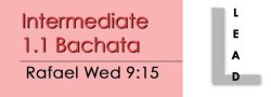 Bachata - Int 1.1 Bachata - Wed @ 9:15 LEADS
