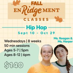 Beginning Hip Hop Fall EnRIDGEment Program | Ages 5 - 12