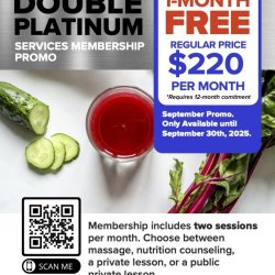 September Promotion Double Platinum Services Membership - 2 Services Per Month