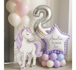 Balloons! Number Stack Bundle with Keepsake 2ft Prop & Helium Bouquet Add-On