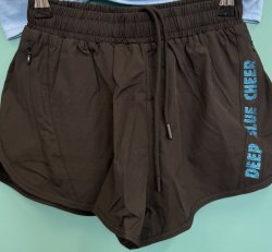 Black Shorts with Blue Glitter