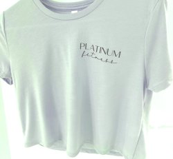 Platinum Flowy Crop Tee