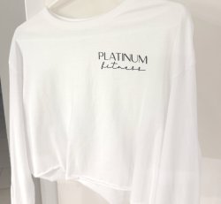 Platinum Long Sleeve White Crop