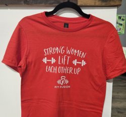 Red Strong Women Lift Each- Tee