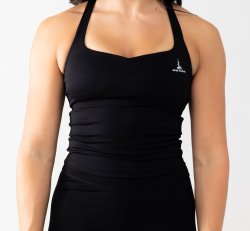 Black Straight Across Top