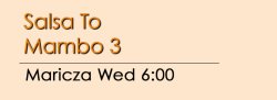 Mambo - Salsa To Mambo 3 - Wed @ 6:00