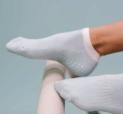 Grippy Socks - Colored Ankle (one pair)
