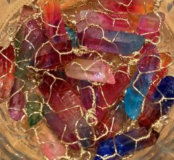 Jolly Rancher two-two quartz pendant