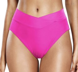 High Waisted V-Cut Bottoms (Hot Pink)