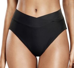 High Waisted V-Cut Bottoms (Black)