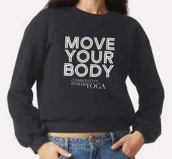 Women's Move Your Body Crewneck - Black - Medium