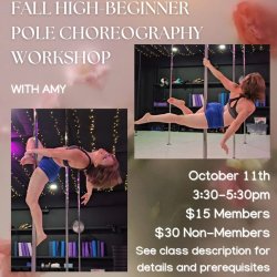 Pole Choreography Workshop High Beginner with Amy (Non-Members)