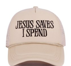 Jesus Saves I Spend Mesh Trucker Cap