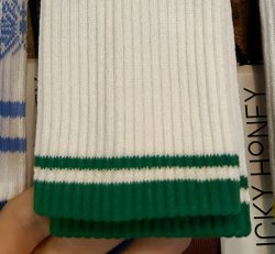 Green The Crew Grip Sock