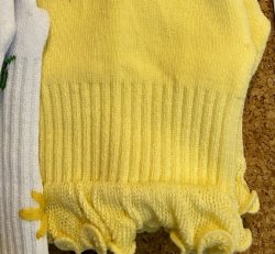The Ruffle Grip Sock Yellow