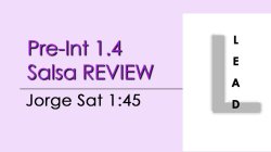 Salsa - Pre-Int 1.4 Salsa Review- Sat @ 1:45 LEADS