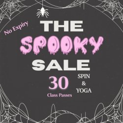 30 Class Pass ~ Spin & Yoga ~ Spooky Sale