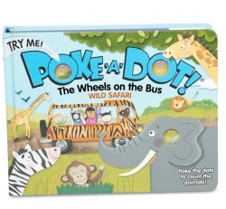 Poke-a-Dot: The Wheels on the Bus Wild Safari Board Book