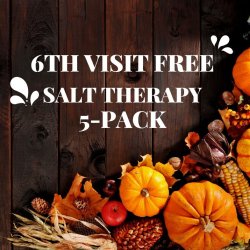 NOV 2025 SPECIAL 5- Pack Adult Salt Therapy, 6th Visit On Us (expires in 6 months, shareable)
